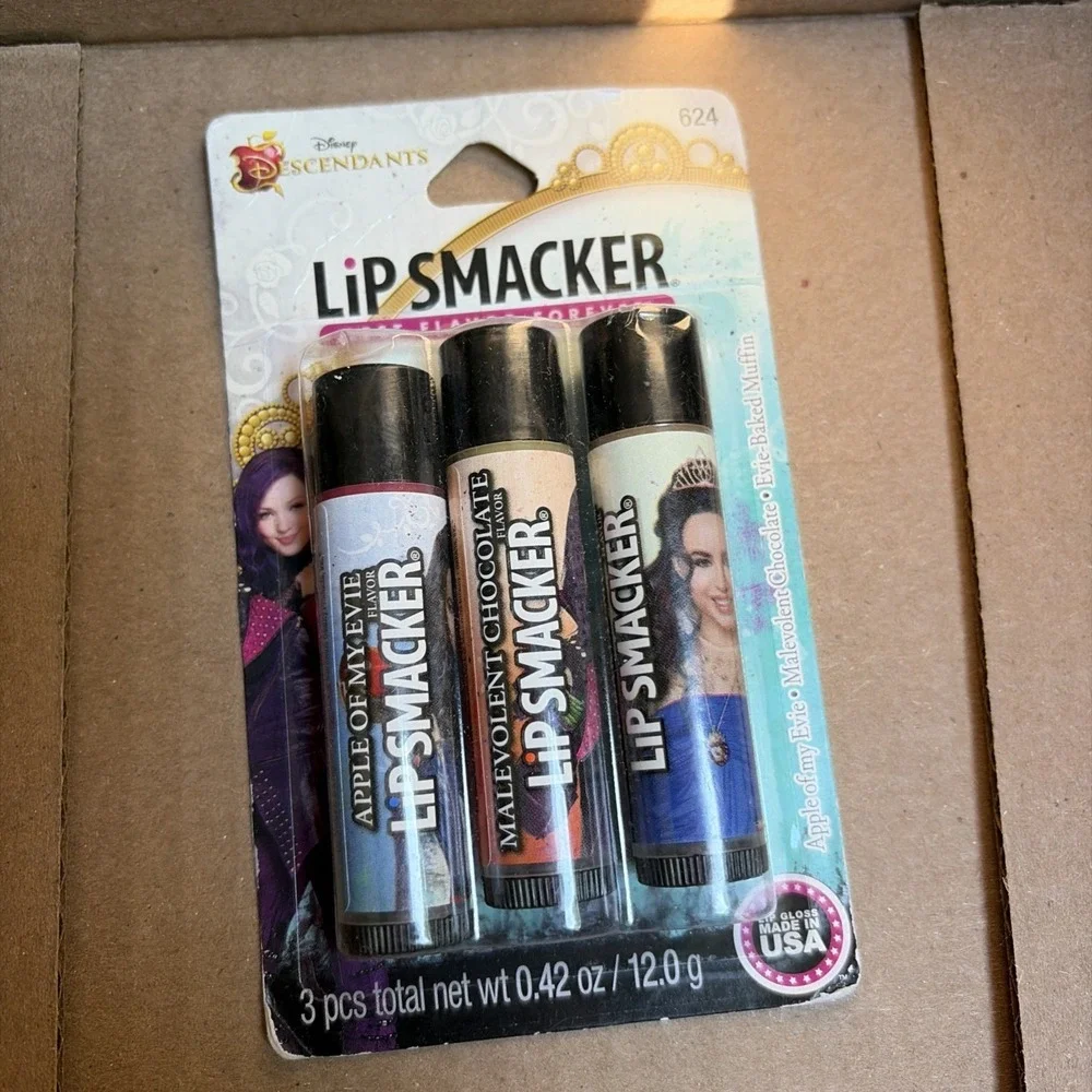 3PC DISNEY DESCENDANTS Lip Smacker Lip Gloss/Balm #624 LIMITED EDITION!