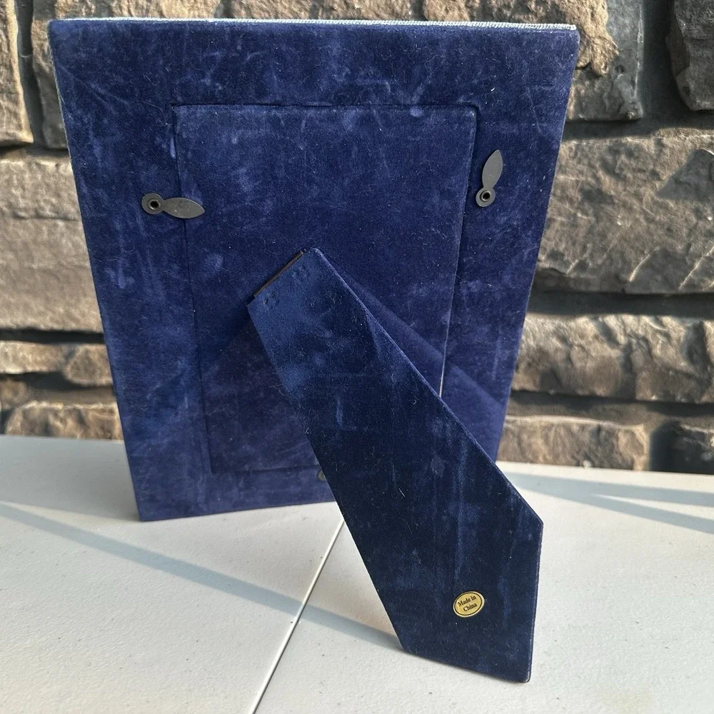 Vintage Blue Denim Jean Photo Picture Frame 3