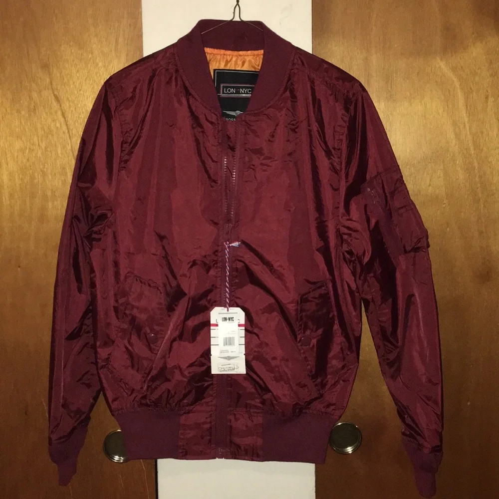 🍷 NWT LON - NYC Across the Pond Bomber Jacket