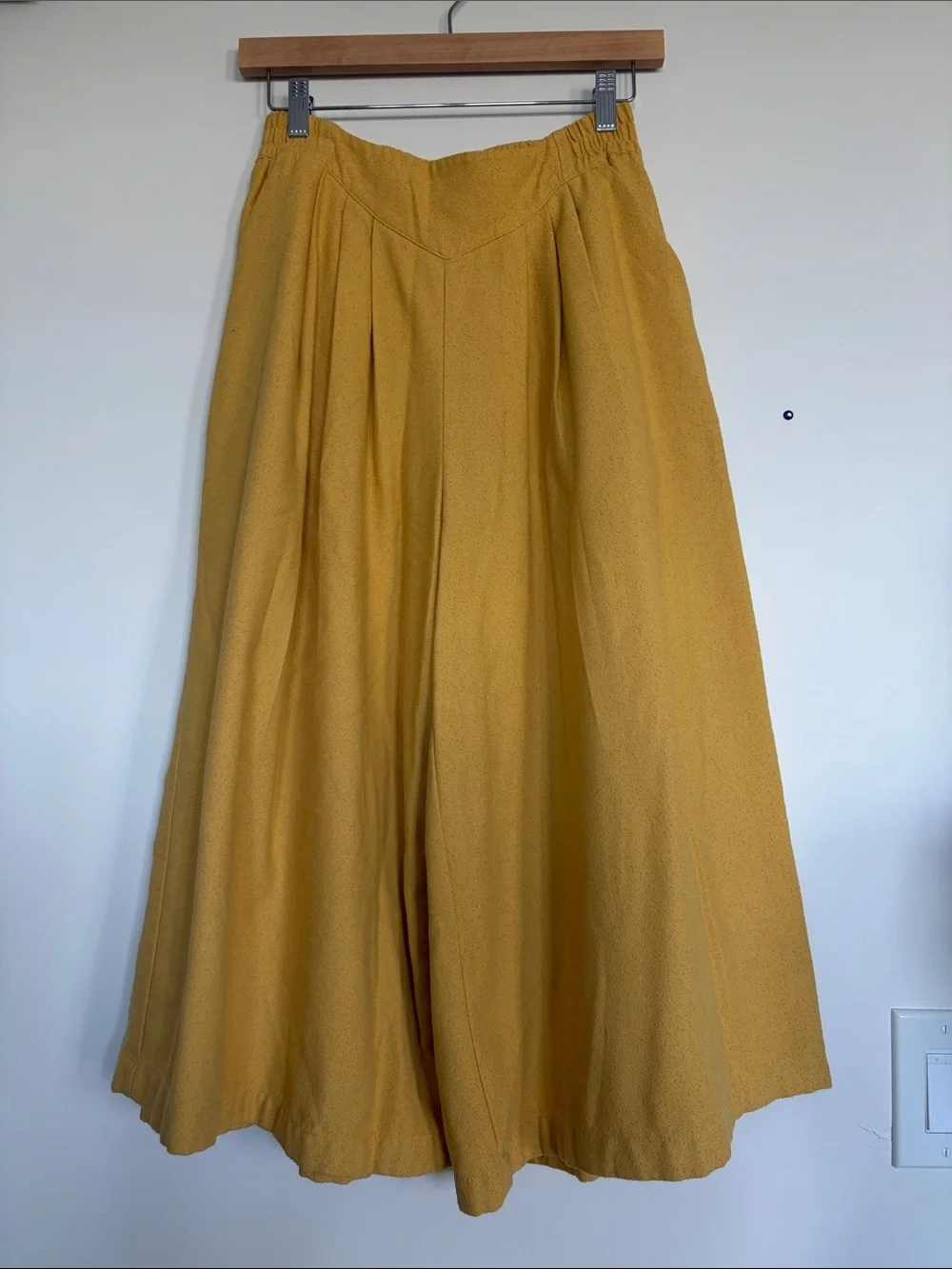 Free People Wide-Leg Pants in Mustard