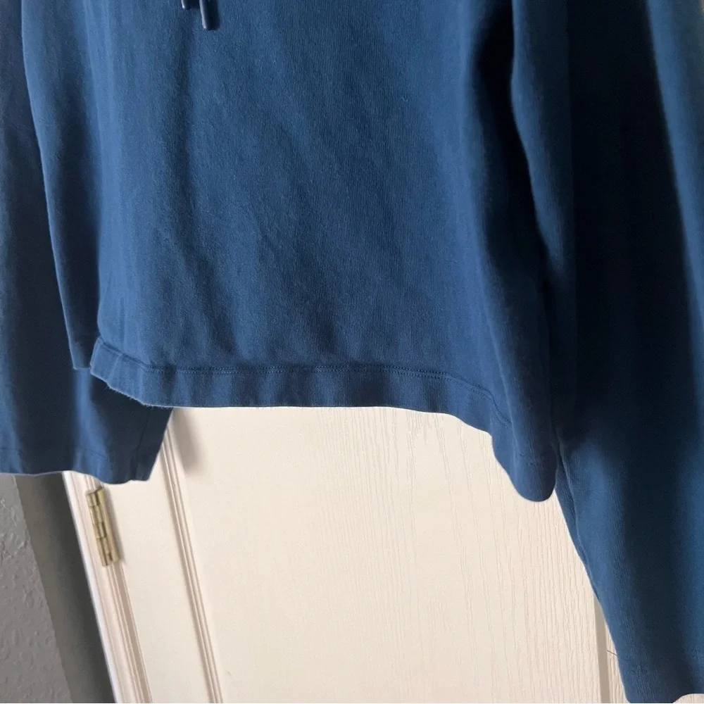 Nike Hoodie Womens Sportswear Jersey Crop Sweatshirt Blue Loose Fit, Medium