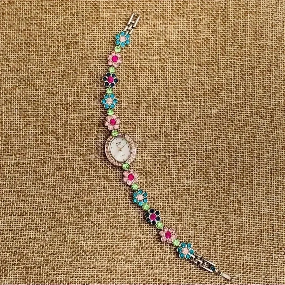 Suzanne Somers Crystal Flower Watch