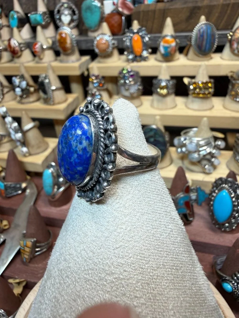 Sterling silver Lapis ring