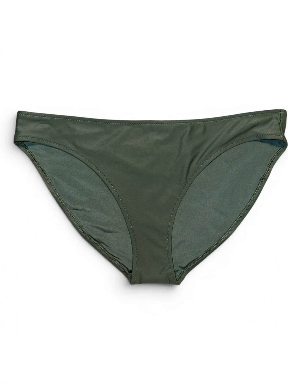 aerie Olive Green Hipster Full Coverage Classic Bikini Bottom Size L NWT