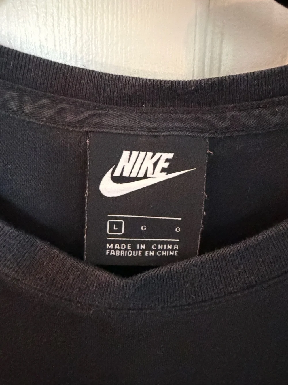 Nike Black T-Shirt with Geometric Lettering