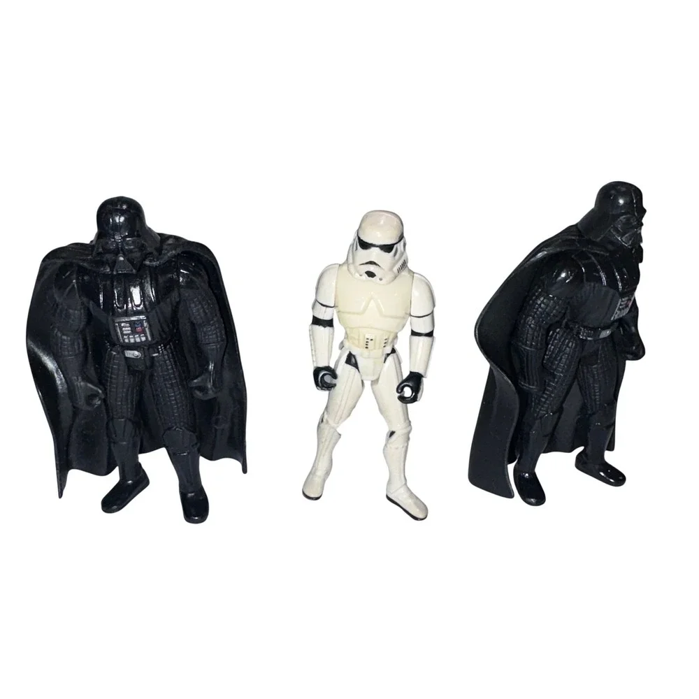 Vintage Action Figure Lot 3pc Star Wars 4in Black White Kenner Hasbro