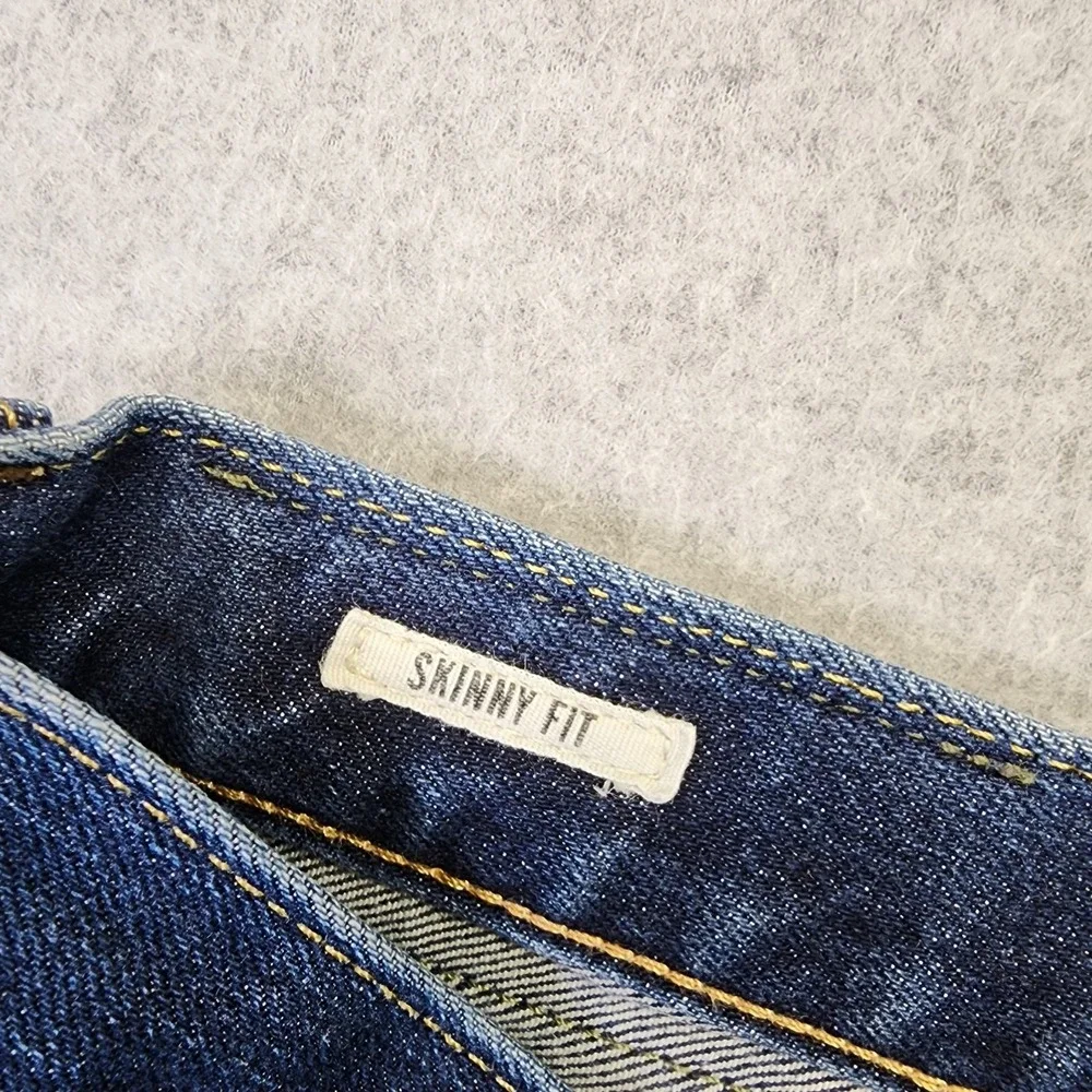 Todd Snyder Mens 38x27  Skinny Fit Jeans 5-Pocket Stretch Blue