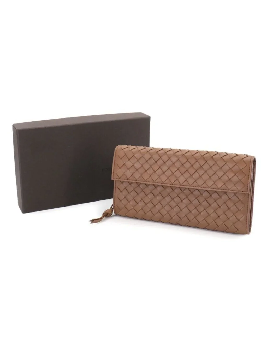 Bottega Veneta Intrecciato Bifold Wallet Leather Brown