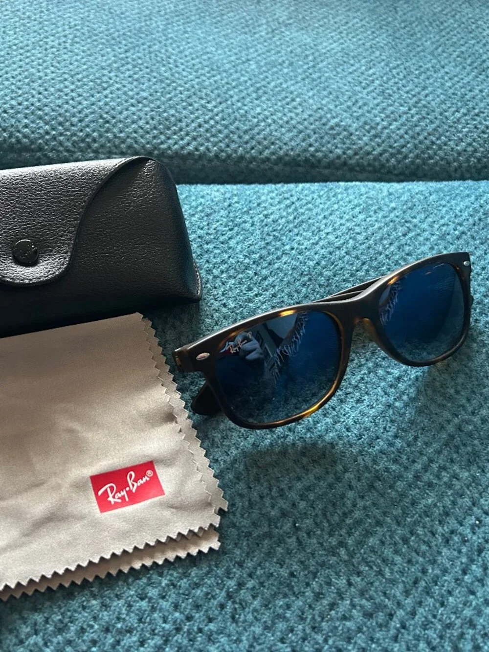 Ray-Ban 865/78 New Wayfarer havana Tortoise Blue Polarized 55 18 RB2132