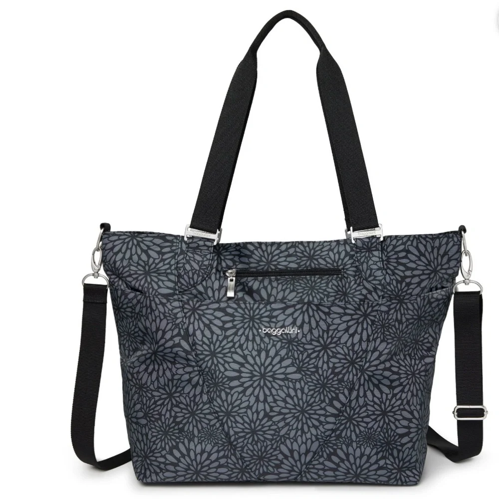 Baggallini  Avenue Tote Bag ‎ Midnight Blossom NWT