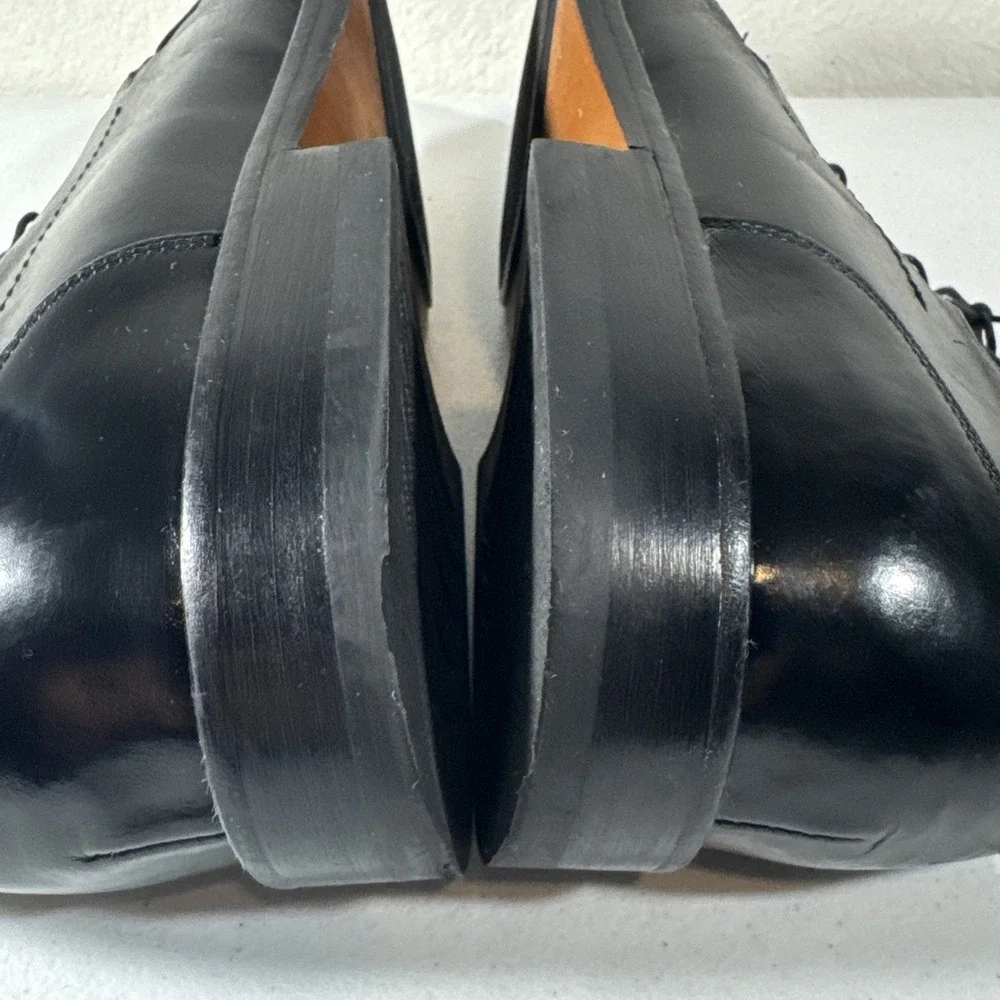 Johnston & Murphy XC4 Black Leather Dress Shoes Mens 13 M Bicycle Toe Italy 🇮🇹