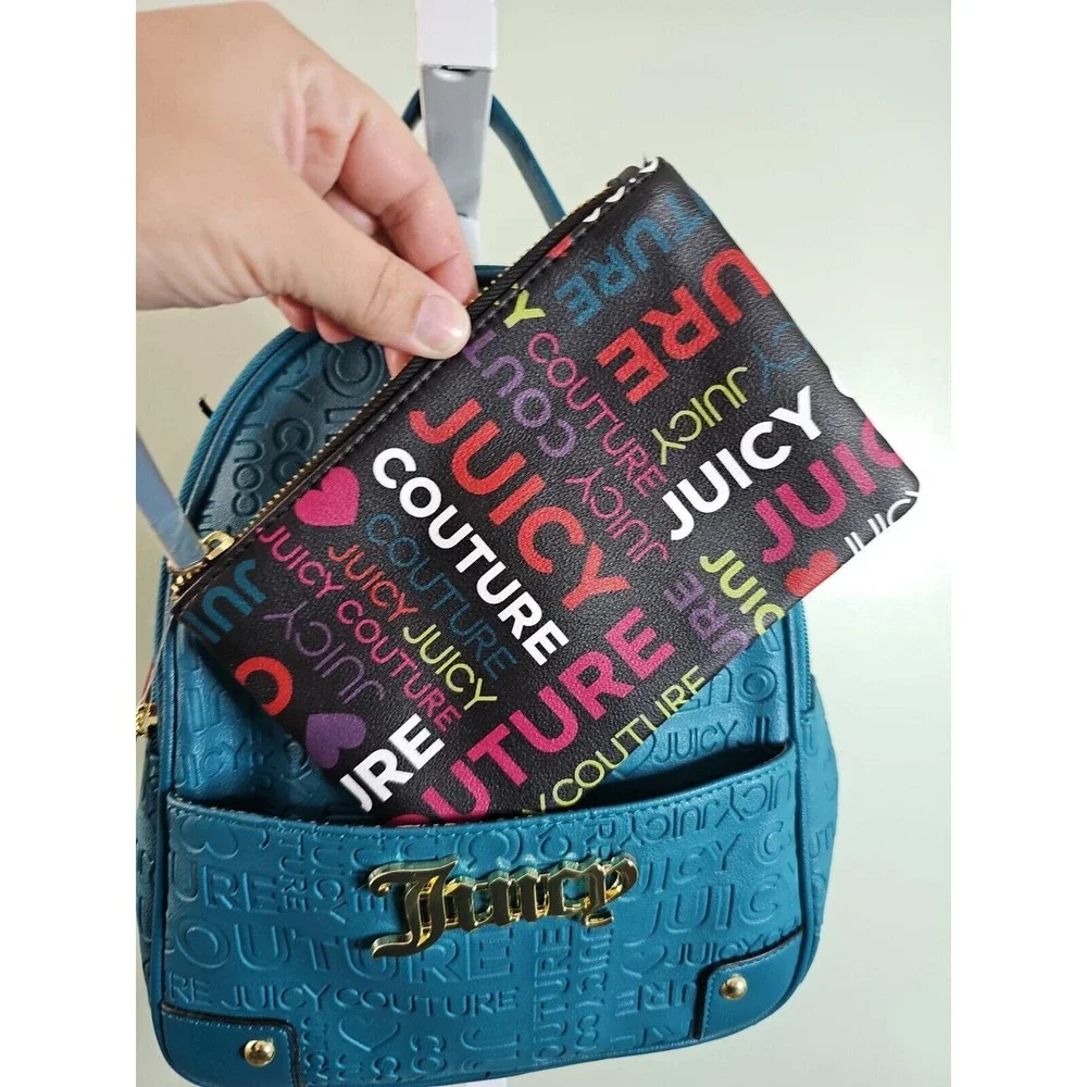 Juicy Couture Deep Lake Blue Backpack‎ With Pullout Pouch