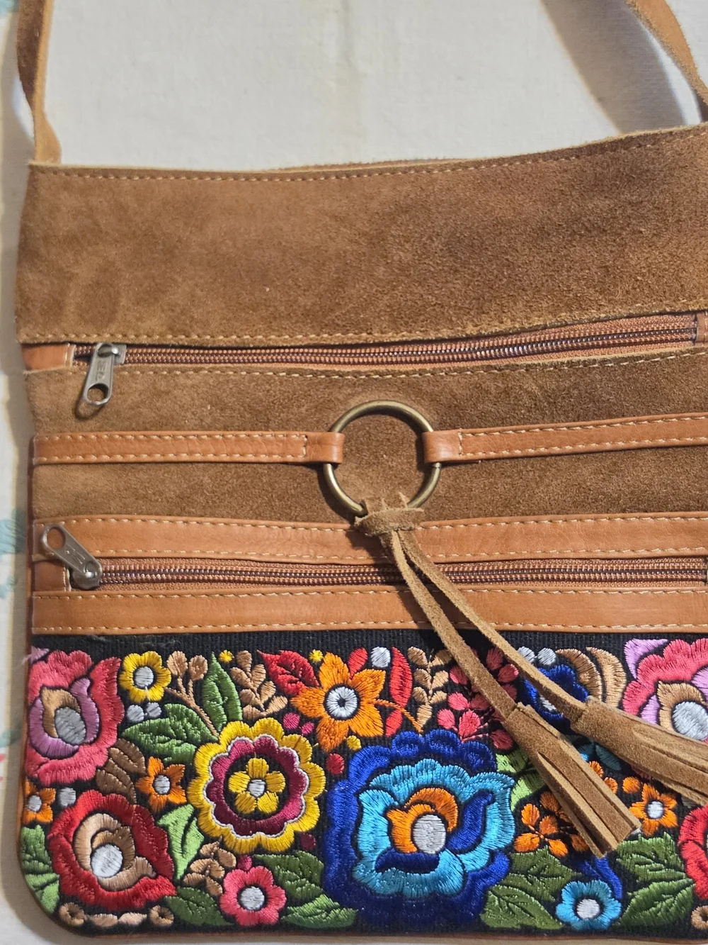 None brown suede