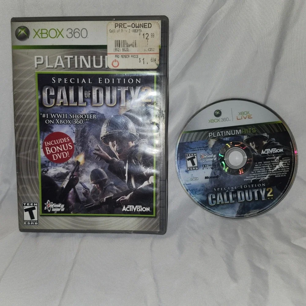Call of Duty 2 Special Edition Platinum Hits Xbox 360 Activision WWII‎ Shooter