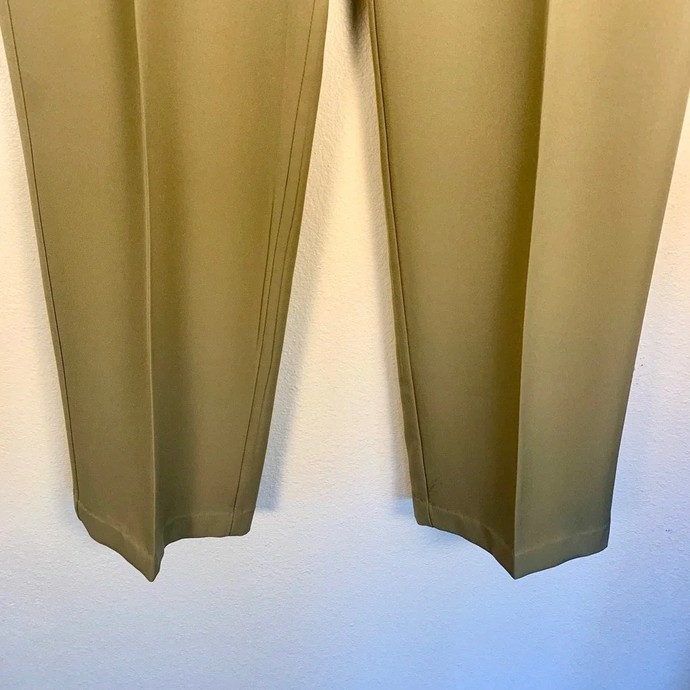 Haggar Cool 18 Pro Mens Dress Pants 36x34 Khaki Flat Front Classic Fit‎