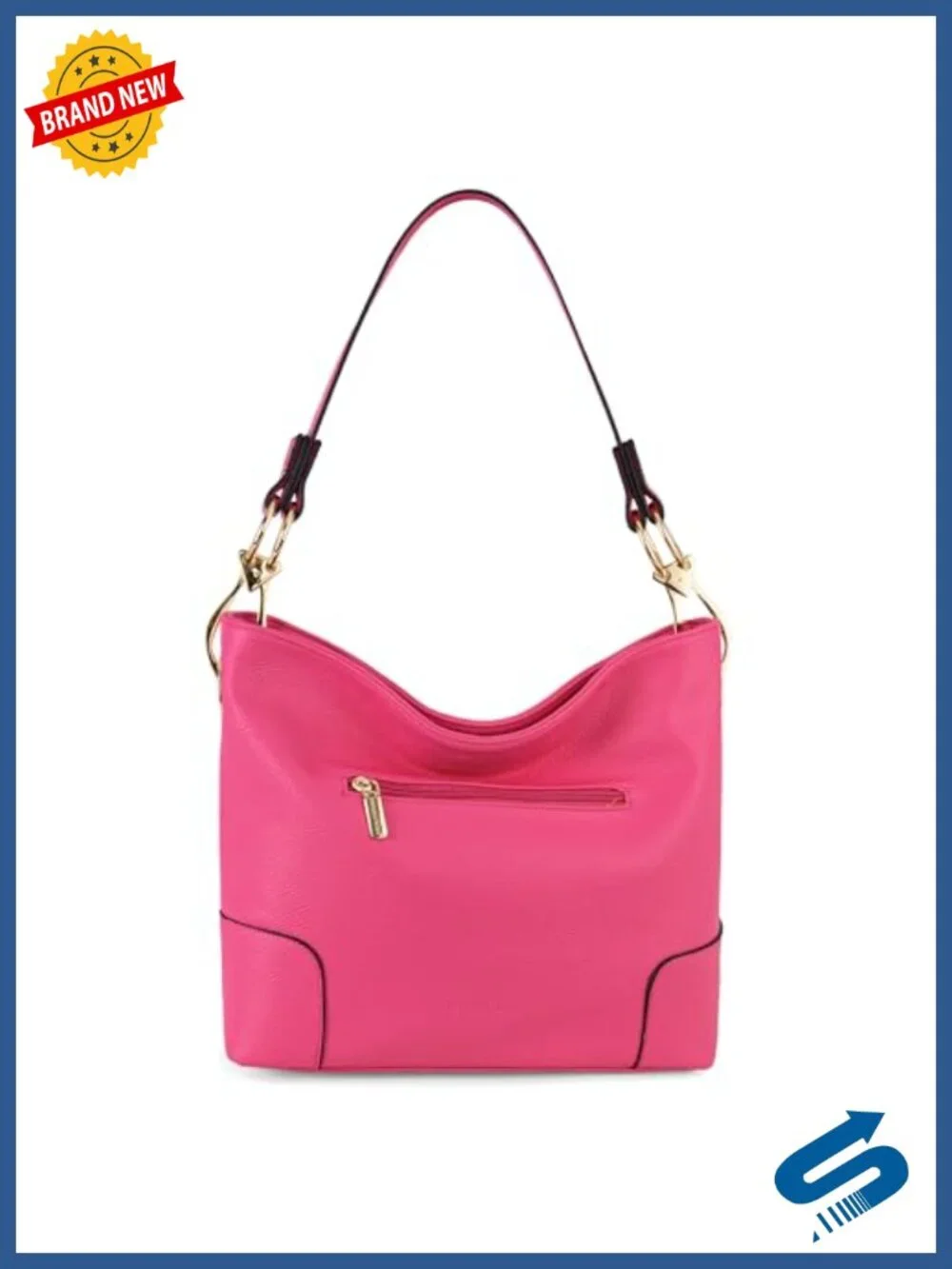 Faux Leather Hobo Bag Top Handle Satchel Shoulder Purse Bucket Handbag