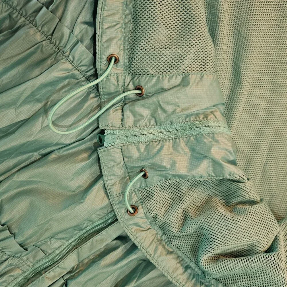 PrAna‎ Womens Tegan Yoga Jacket Large Turqoise Polyester Water-Resistant Zip
