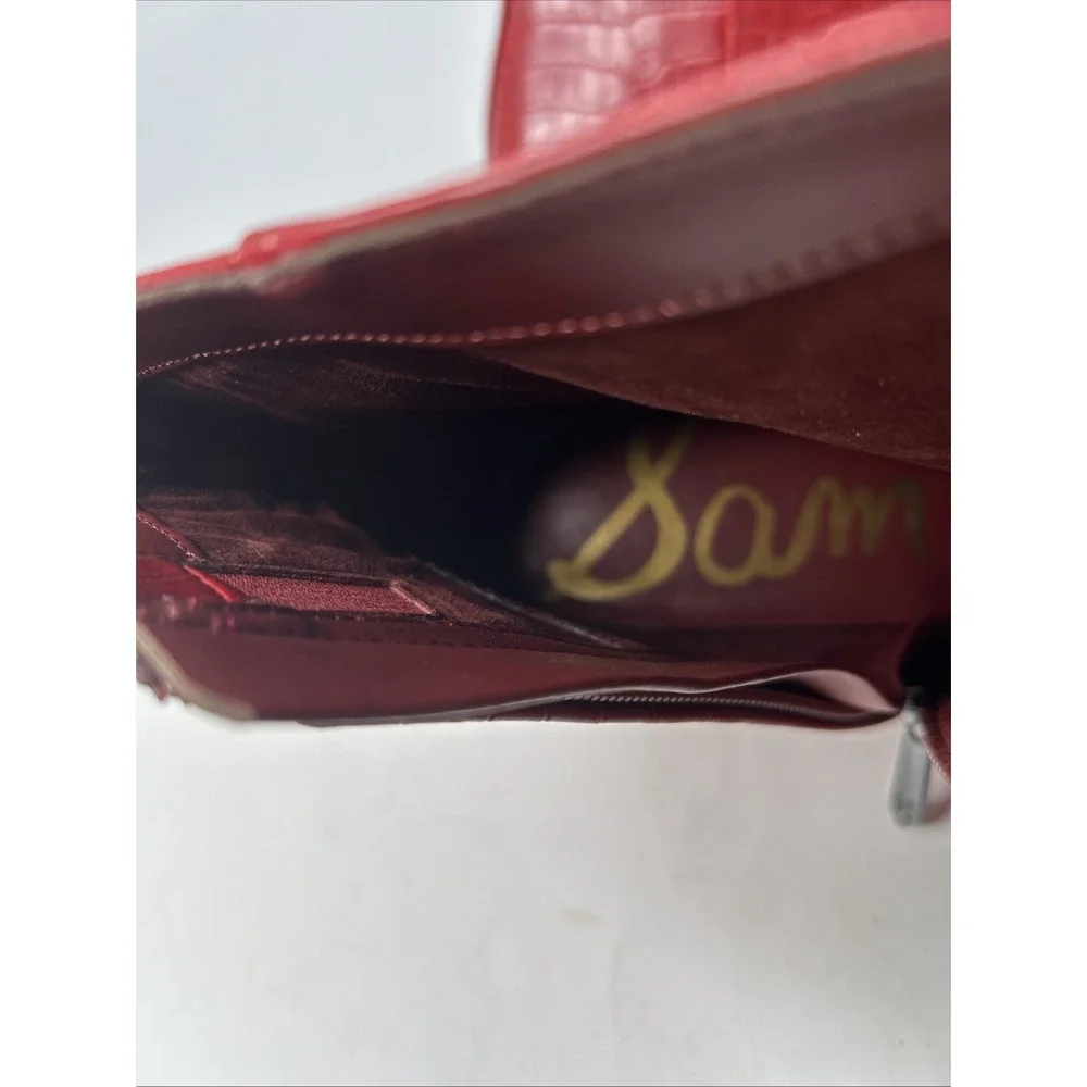 SAM EDELMAN 'Olie' Spiced Red Croc‎ Bootie size 9