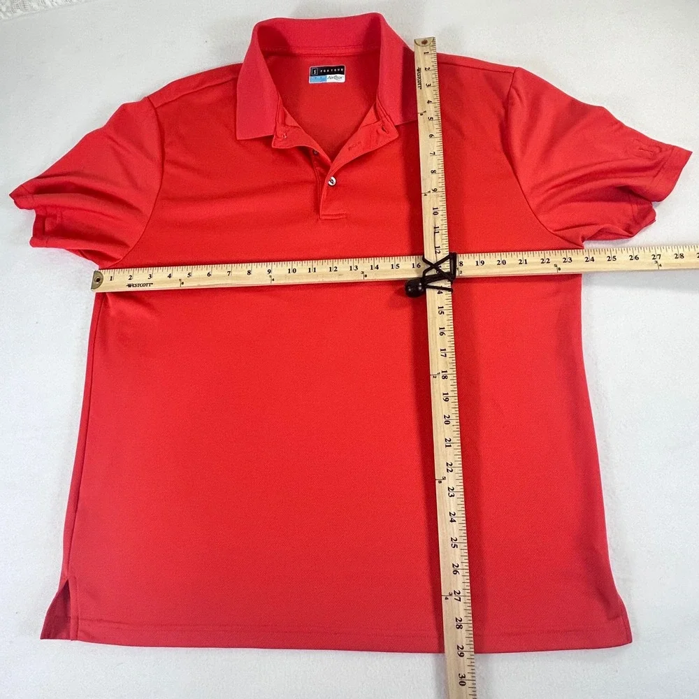 PGATOUR‎ Mens Red Airflux Golf Polo Shirt XL Short Sleeve Performance