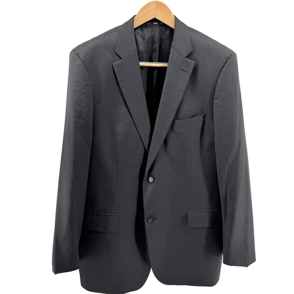 Hugo BOSS Black Two Button Blazer Virgin Wool‎ Jacket Business 46L