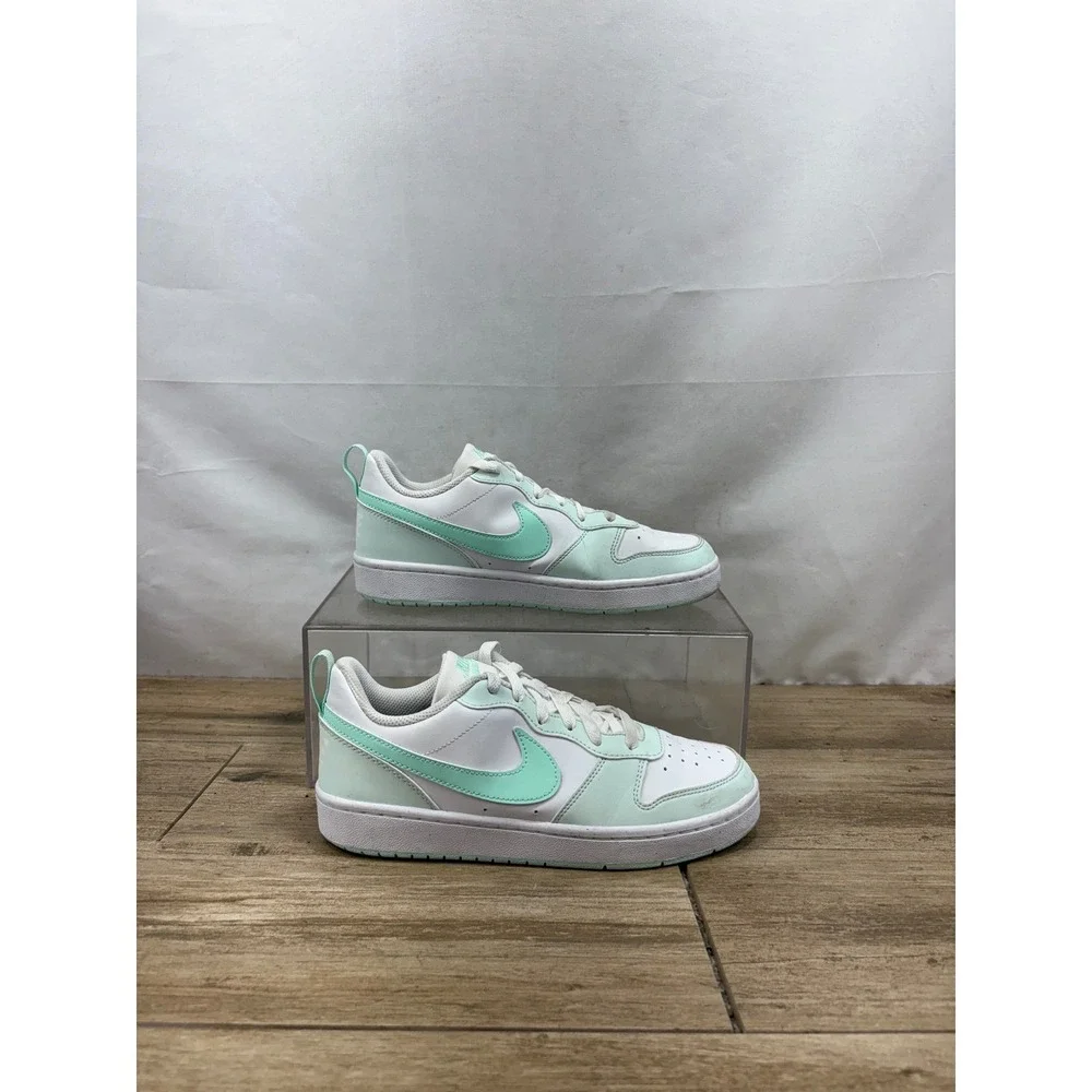 Nike Court Borough Low 2 White Mint Green‎ Sneakers Shoes Casual Size 7.5