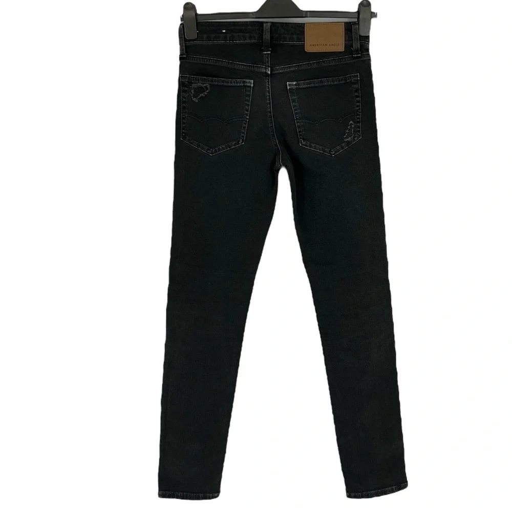 American Eagle distressed next level black jeans New