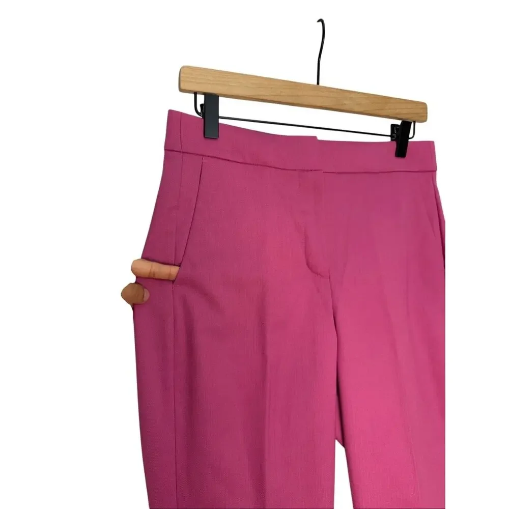 J. Crew‎ Willa Full Length Flare Pant Italian City Wool Blend Trousers Size 4