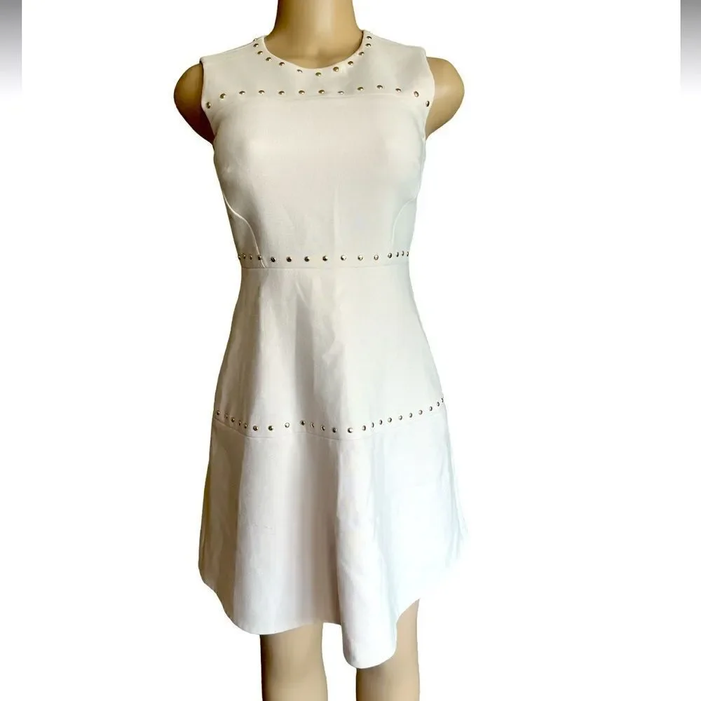 Kate spade  pale pink with gold studded dress A-line shape.