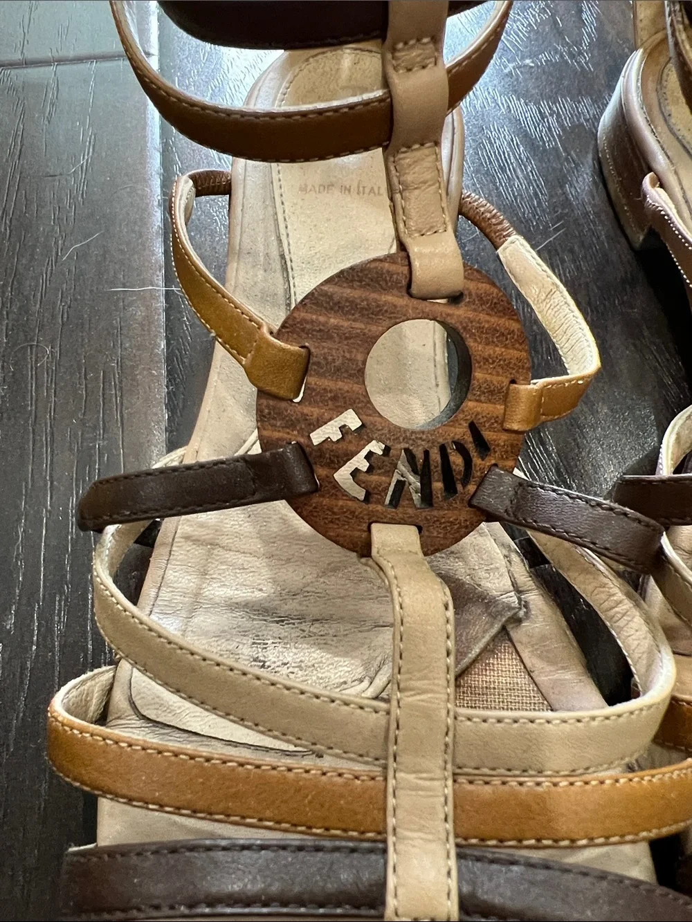 Fendi brown tan