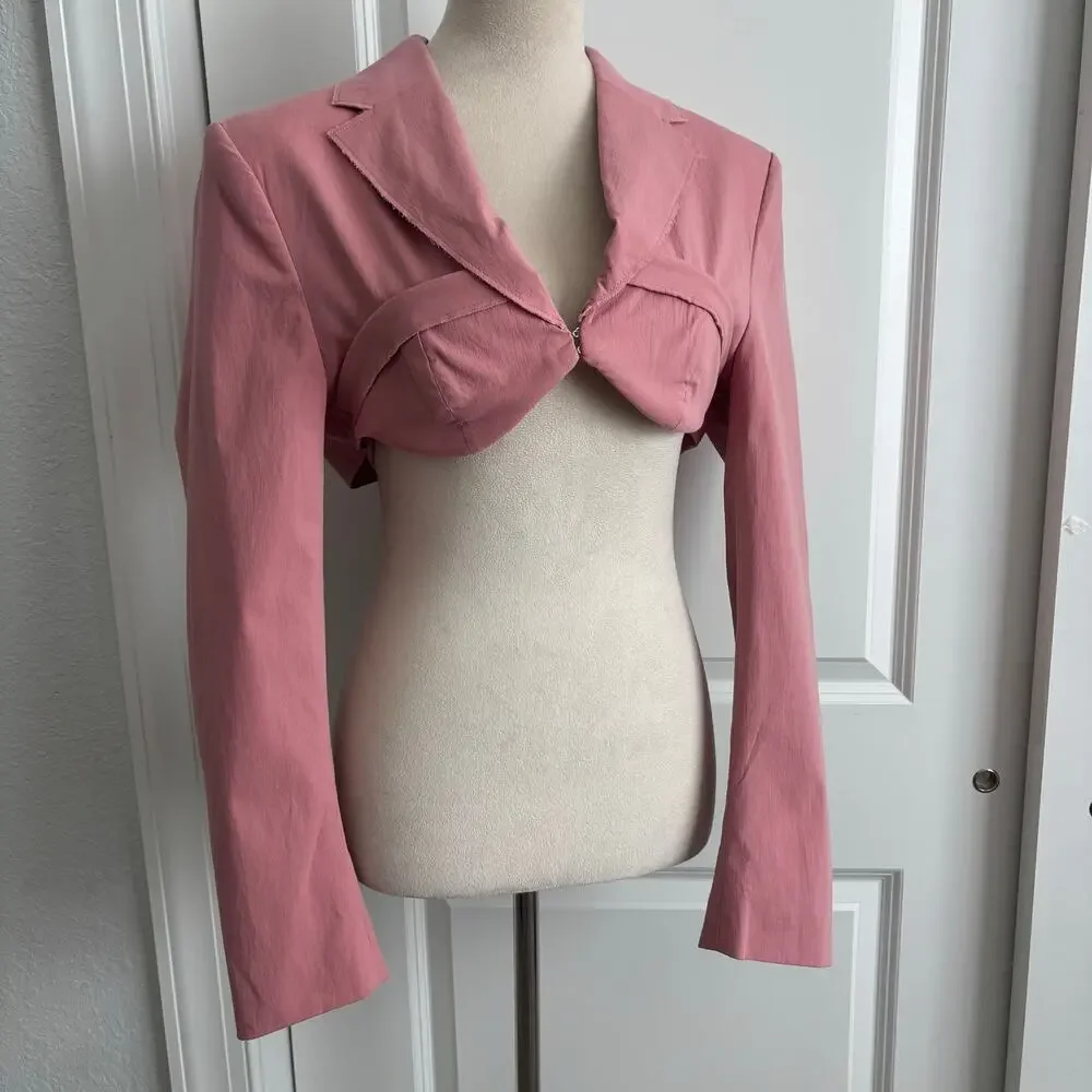 Zara pink cropped