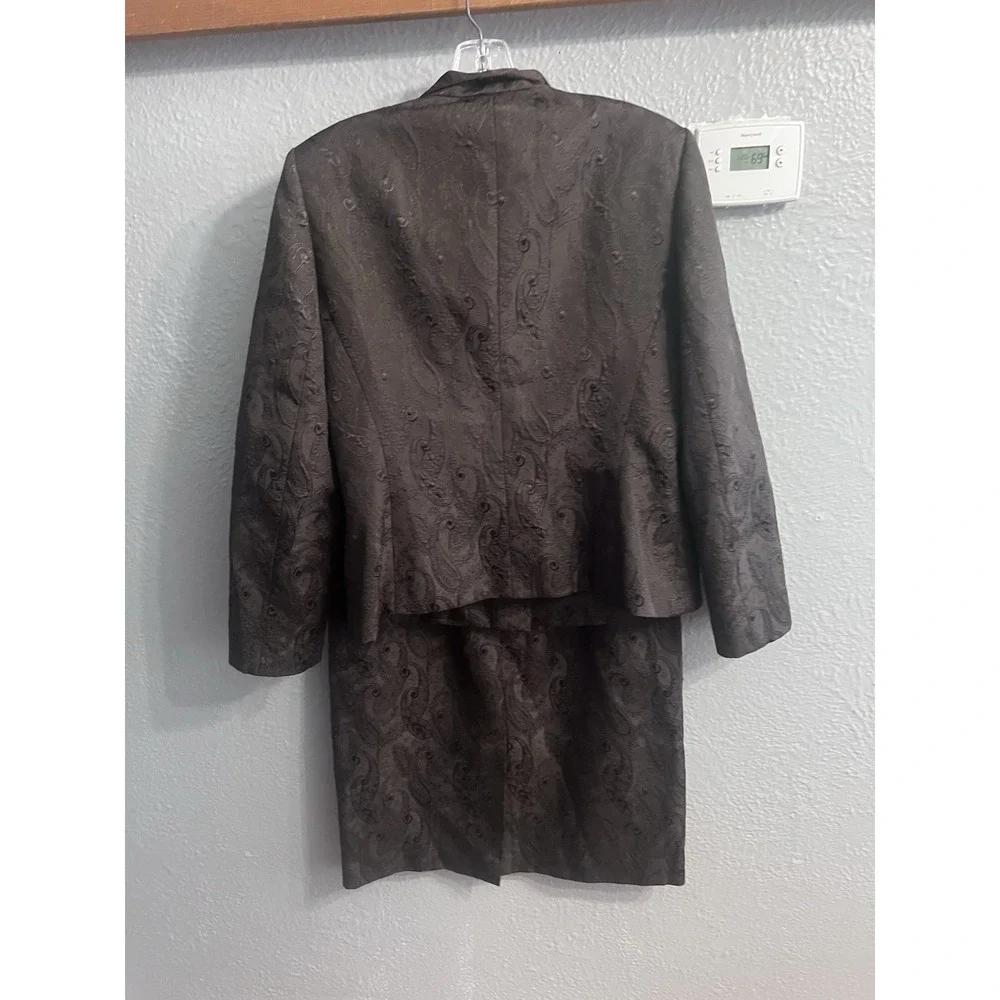 Evan‎ Picone Women Brown Skirt & Blazer Suit Size 12