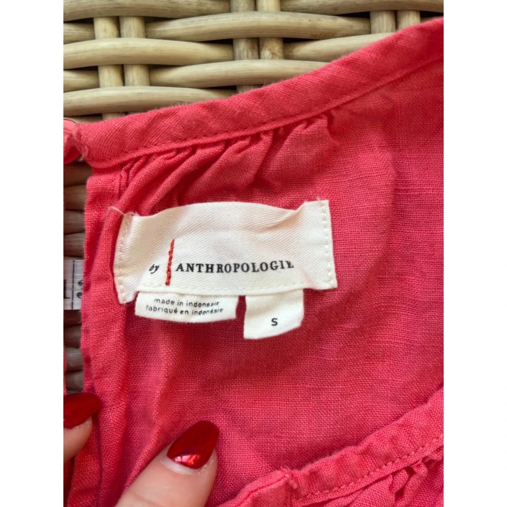 Anthropologie‎ The Somerset Romper Linen Edition small boho vacation festival
