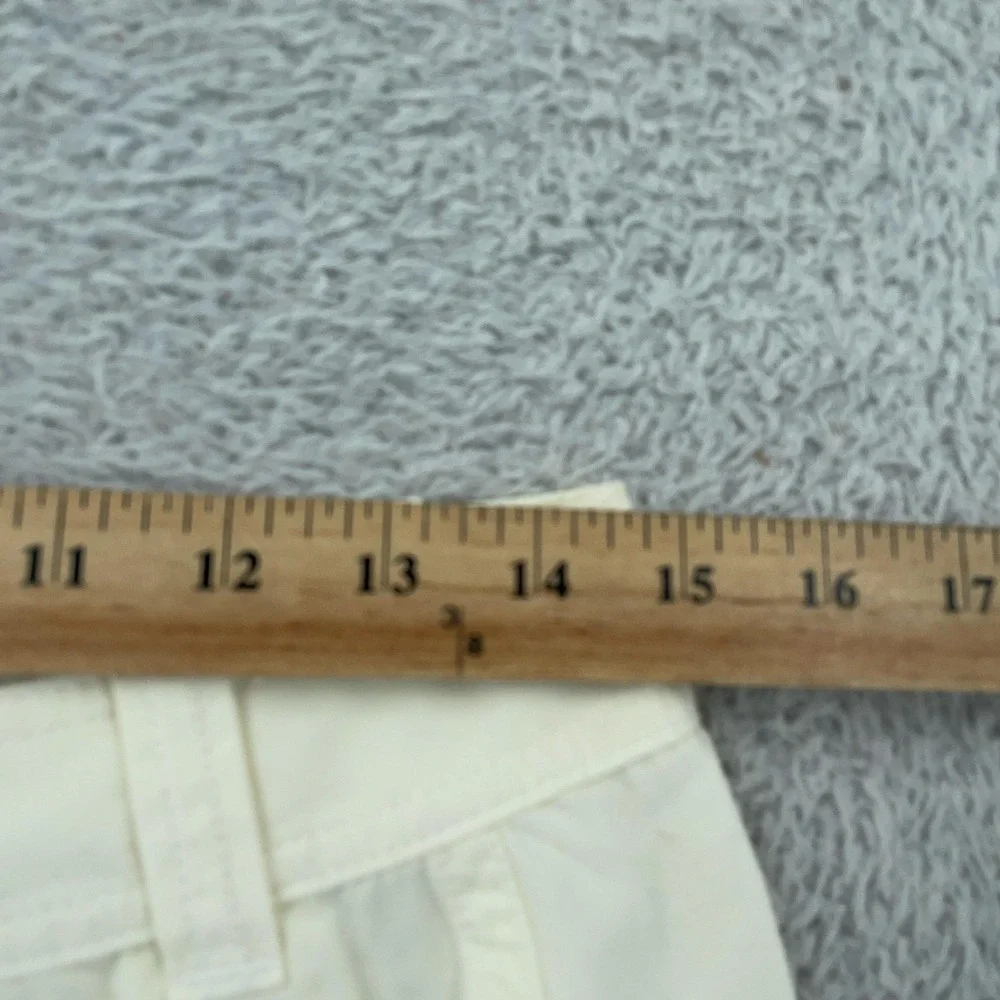 J.Crew Mini Skirt Womens 4 White Button Front Cotton Belt Loops Back Welt Casual