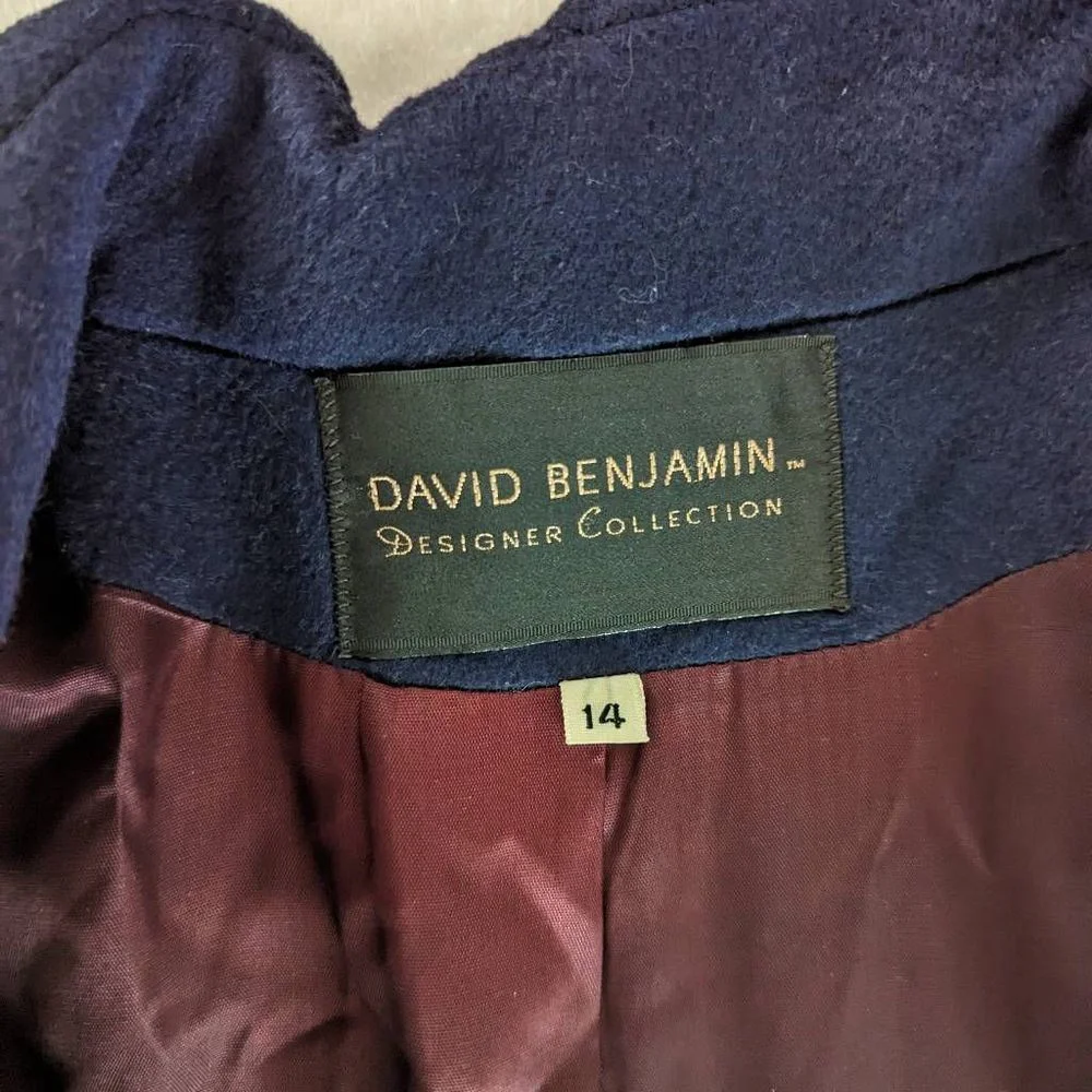 David Benjamin Designer Collection Vintage Wool Blend Coat