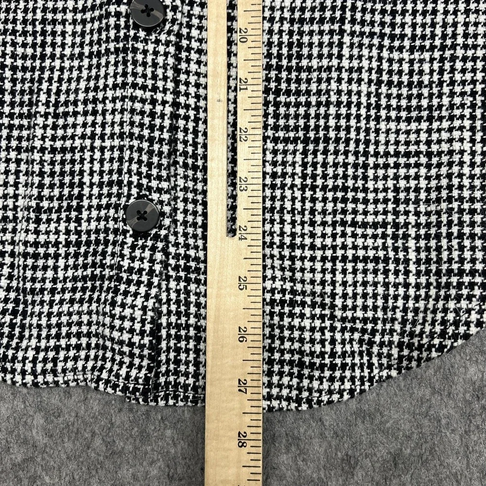Abercrombie & Fitch Jacket Womens S Black Houndstooth Oversized Button Preppy‎