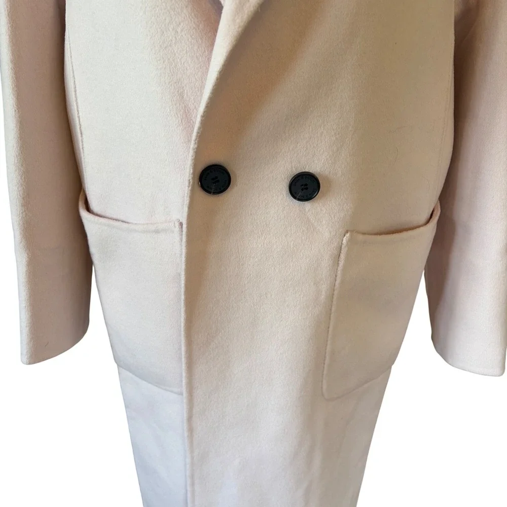 Blush Pink Wool Coat Oversized Minimalist Quiet Luxury‎ Minimalist Spring Medium