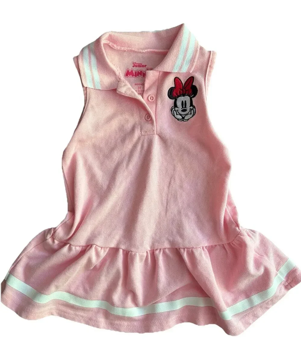 Disney Minnie Mouse Pink Fit and Flare Tennis Dress Girls Size 3T