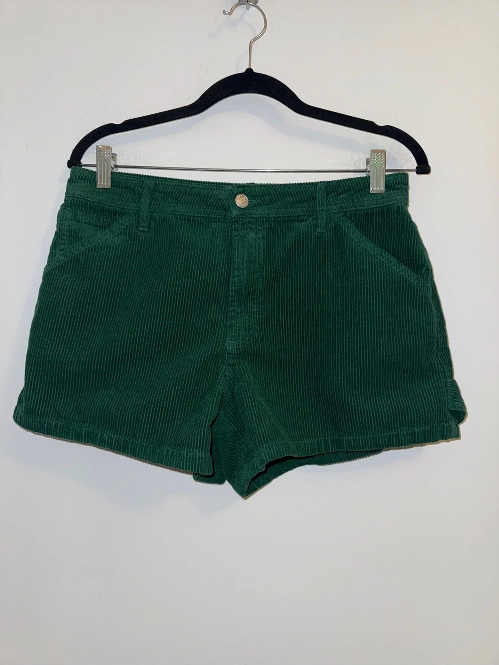 Indigo Rising Emerald Green Corduroy Shorts Women’s Size 11/30 Y2K Low Rise