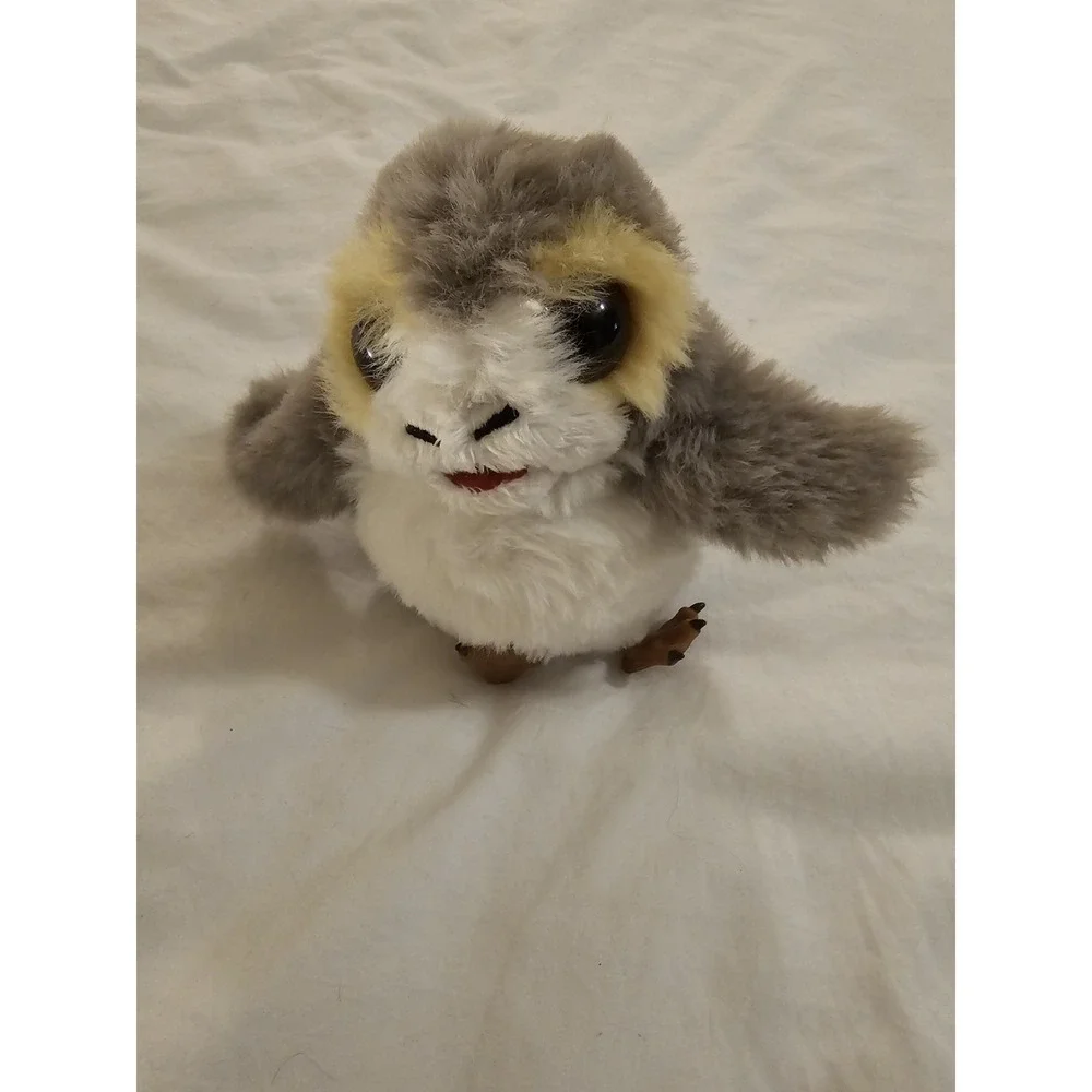Star Wars Porg Plush Stuffed Animal Toy Gray White Soft Disney Lucasfilm‎