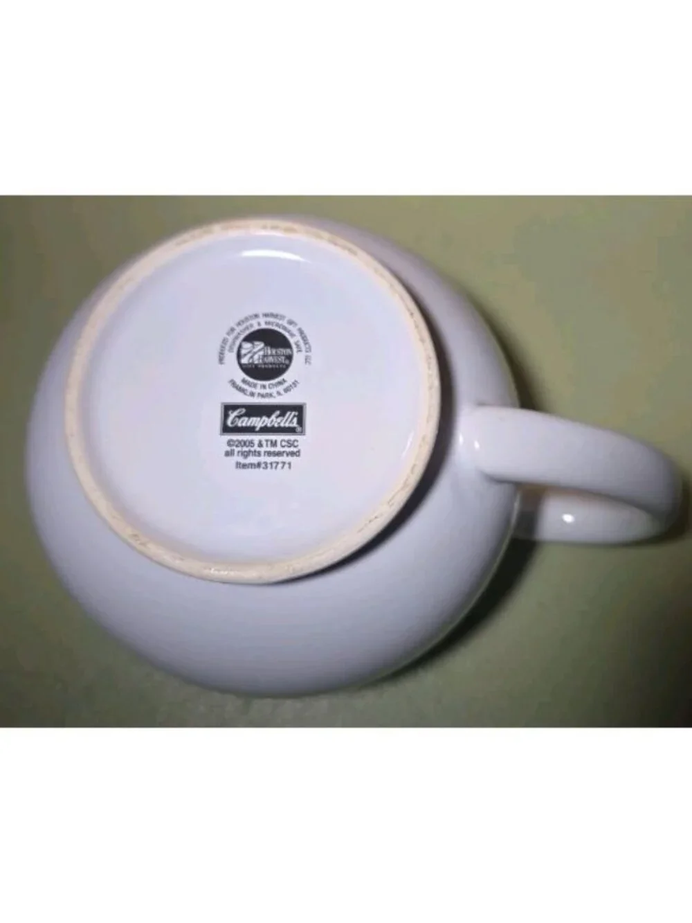2005-Houston Harvest “Campbell’s Soup” Logo/Tomatoes Graphic-Lg. Footed Soup Mug