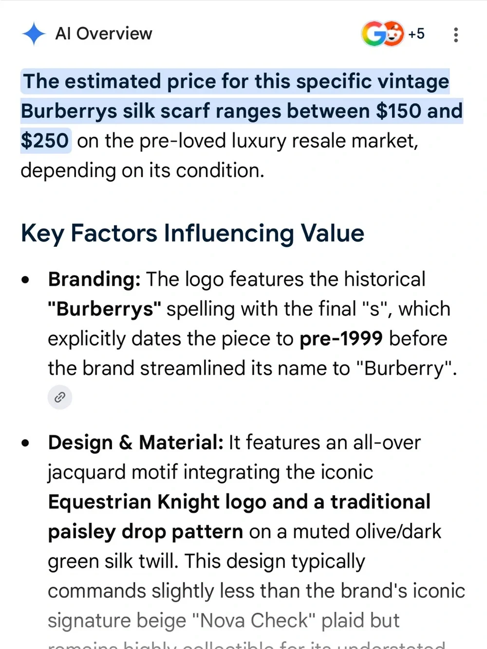 Burberry vintage silk