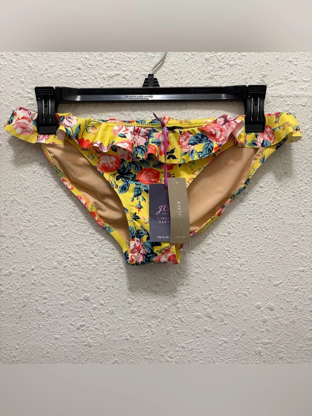 J. Crew J0904 Liberty Magical Bouquet Ruffled Swimsuit Bikini Bottom NWT XS