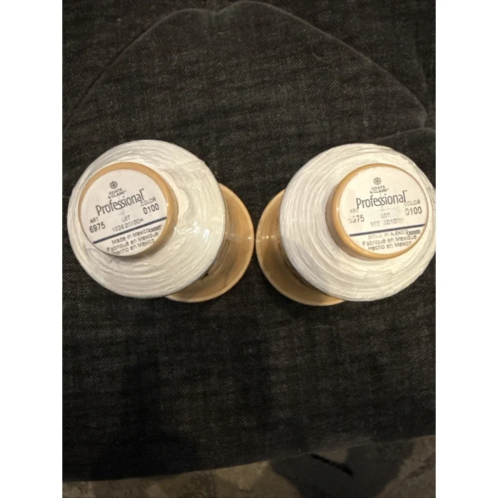 (2) 3000 Yards White Professional‎ Machine Quilting Thread for Longarm Sewing