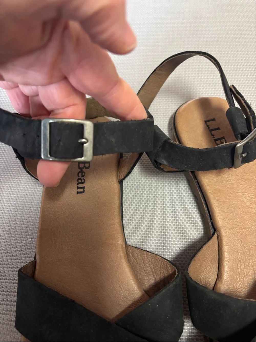 L.L. Bean black leather