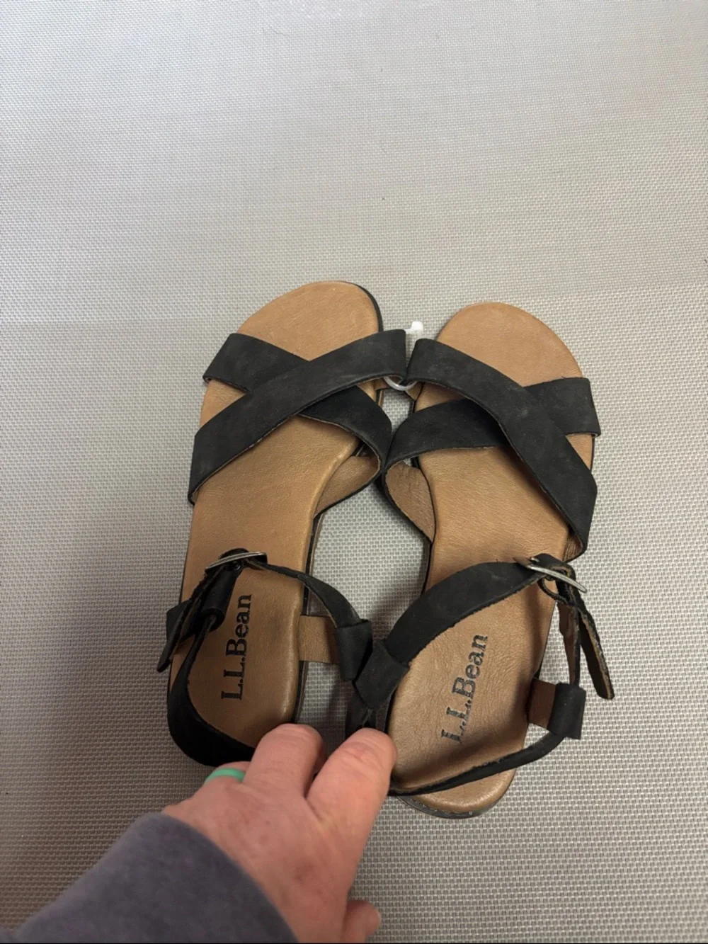 L.L. Bean black leather