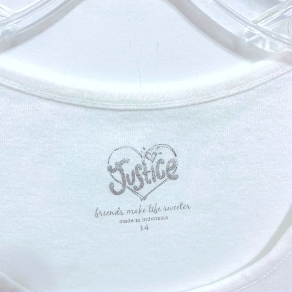 Justice girl’s white