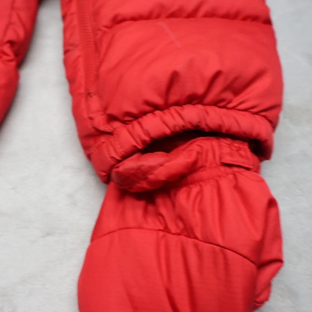 Ralph‎ Lauren Bunting Kids 24M Red Quilted Puffer Snowsuit Winter Mittens Footed