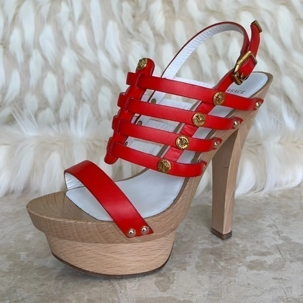 Versace leather wood