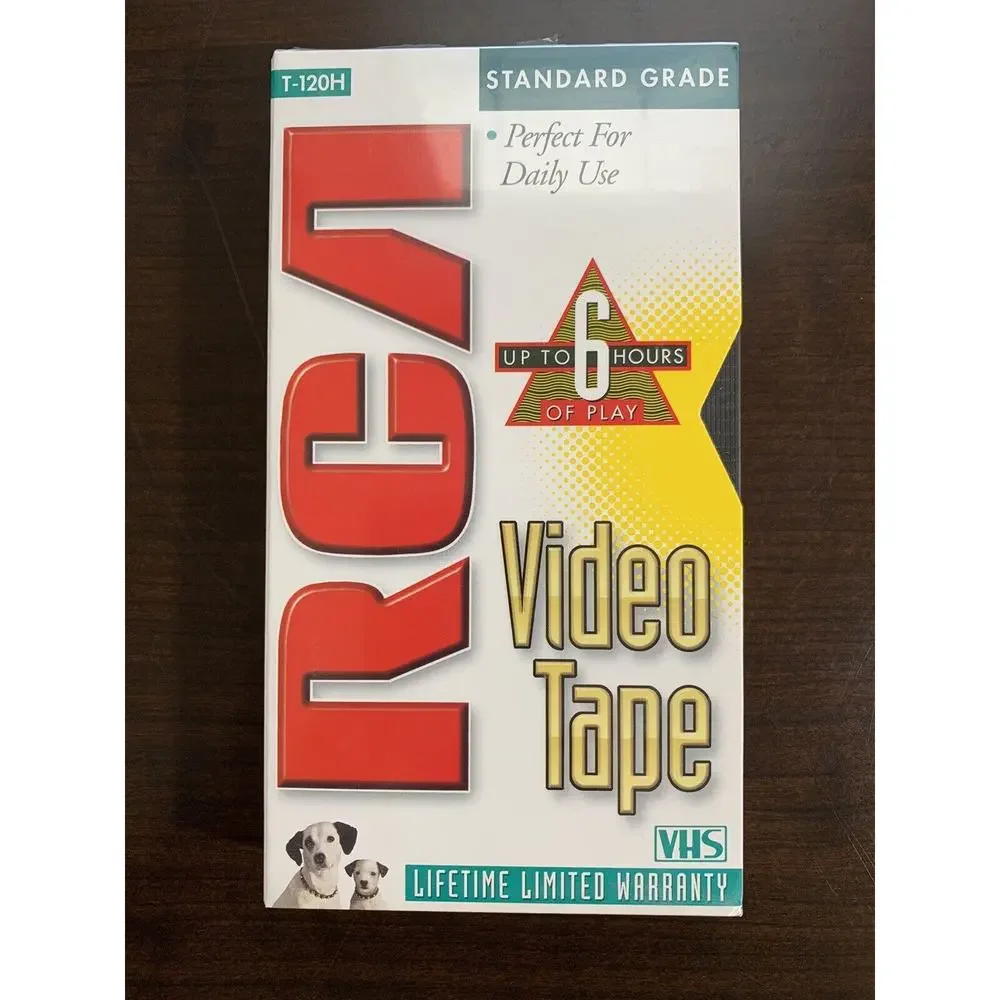 RCA T-120H Standard Grade 6-Hour VHS Blank Empty VCR Video Tape - New Sealed‎