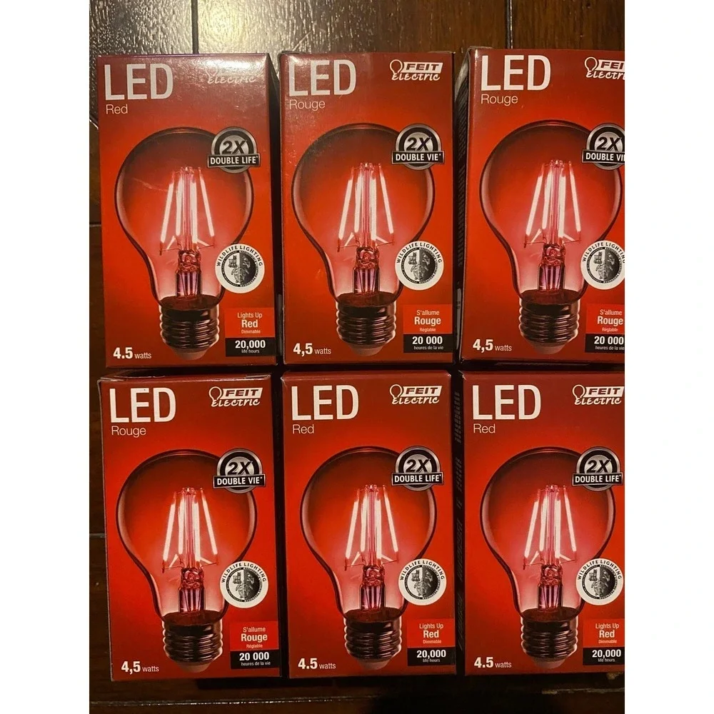 Dimmable Clear Red LED Bulbs‎